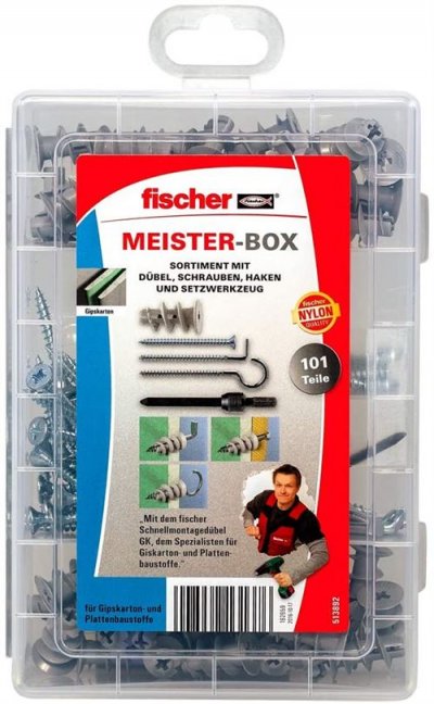 FISCHER  - Assortiment de chevilles Gk, vis et crochets 513892