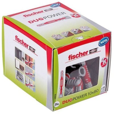 FISCHER  - Cheville tous mat&eacute;riaux DuoPower 10x80 mm - Bo&icirc;te de 25