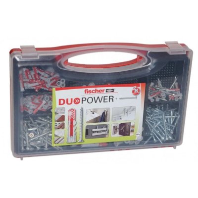 FISCHER  Group Redbox Duopower Screws Box 140 Pieces Argent&eacute;