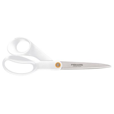 FISKARS  Ciseaux &agrave; usage g&eacute;n&eacute;ral, L: 21 cm, blanc, pour droitiers, 1pi
