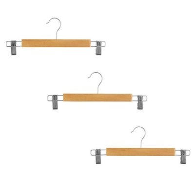 FIVE SIMPLY SMART  - Lot de 3 Cintres &agrave; Pince en M&eacute;tal 33cm Naturel