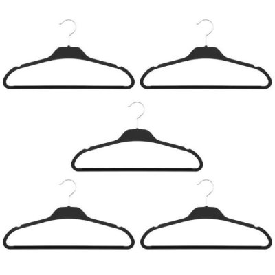 PARIS PRIX FIVE Simply Smart - Lot de 5 Cintres Anti-D&eacute;rapant 45cm Noir