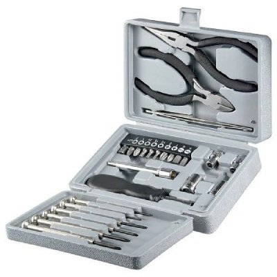 GENERIQUE Fixpoint WZ TOOLBOX Bo&icirc;te &agrave; outils refermable Argent 25 pi&egrave;ces