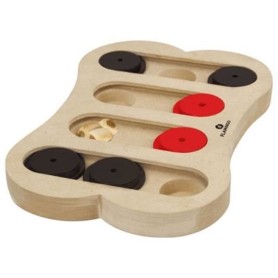 FLAMINGO  Wooden Brain Train Apollo Jouet pour Chien 30 x 20 cm