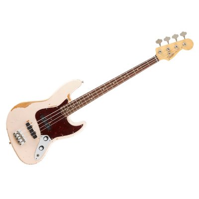 FENDER Flea Jazz Bass - touche palissandre - Roadworn Shell Pink (+ housse)