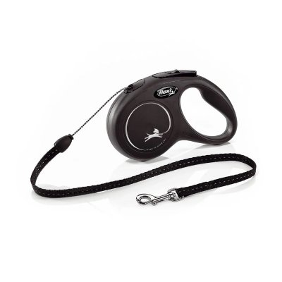 FLEXI  - Laisse Classic Cordon s 5 m noir chiens max 12 Kg Noir