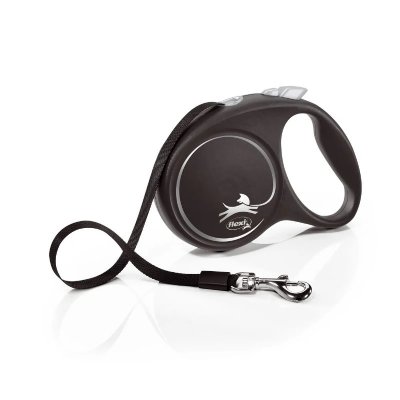 FLEXI  Laisse r&eacute;tractable, Enrouleur Design - Noir - L