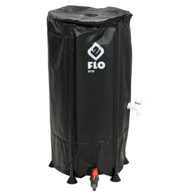FLO  Baril de pluie pliable - 100L - PVC - 40 x 40 x 78 cm