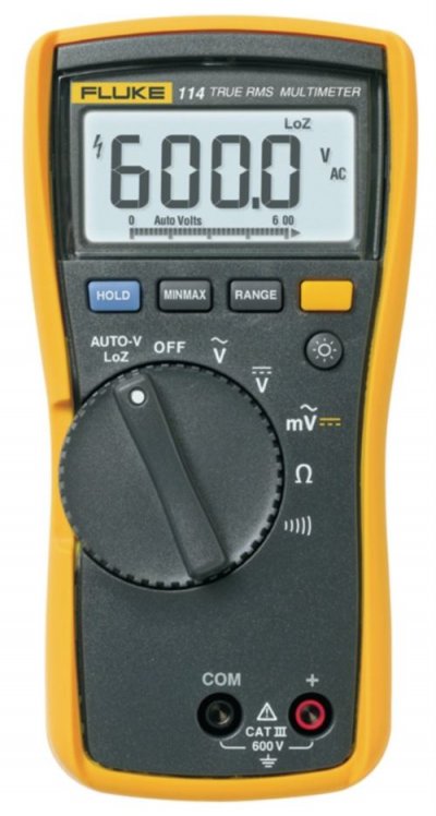 FLUKE  114 Multim&egrave;tre Num&eacute;rique RMS 6000 Chiffres 600 Vac 600 Vdc
