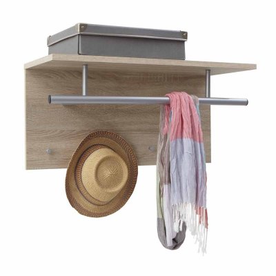 FMD - Porte-manteau mural 72x29,3x34,5 cm Ch&ecirc;ne Brun