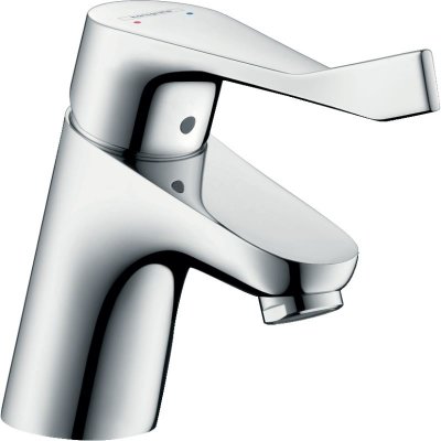 HANSGROHE Focus Care 70 Mitigeur PMR de lavabo avec poign&eacute;e extra longue, ComfortZone 70, Chrome (31910000)