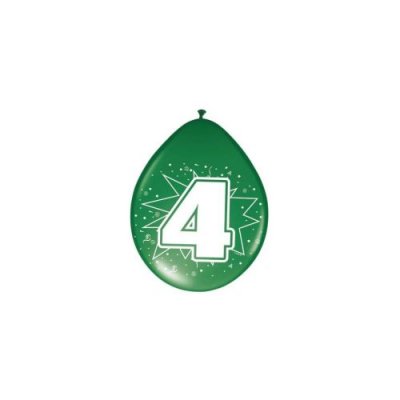 FOLAT  Ballons 30cm &eacute;toiles: 4 ans 8 pi&egrave;ces