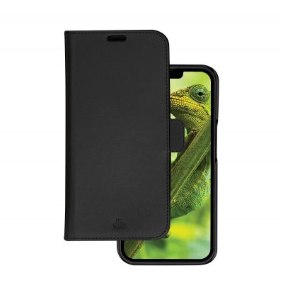 DBRAMANTE1928 Folio 2 en 1 iPhone 14 Lynge en Cuir Noir  - Neuf