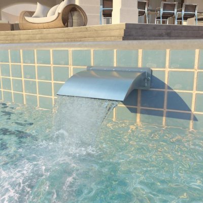 VIDAXL Fontaine d'&eacute;tang Acier inoxydable 30 x 9 x 26 cm Argent&eacute;  Argent