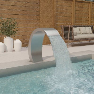 VIDAXL Fontaine de piscine -  - Acier inoxydable 304 - Arc d'eau clair