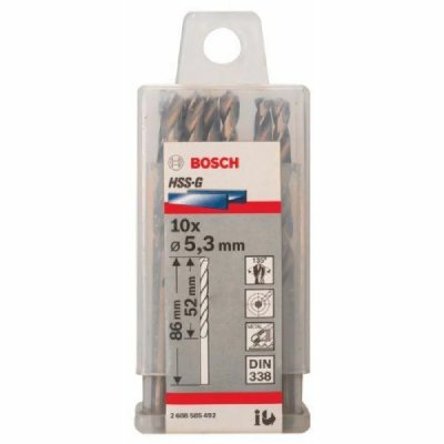 Forets &agrave;&nbsp; M&eacute;taux Hss-G Standard, Din 338 (5,3 X 52 X 86 Mm)