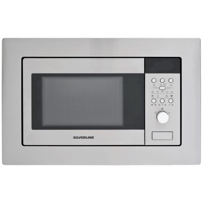 SILVERLINE Four &agrave; micro-ondes combin&eacute; MW9012X01 en acier inoxydable &agrave; surface plane 20 L 800 W