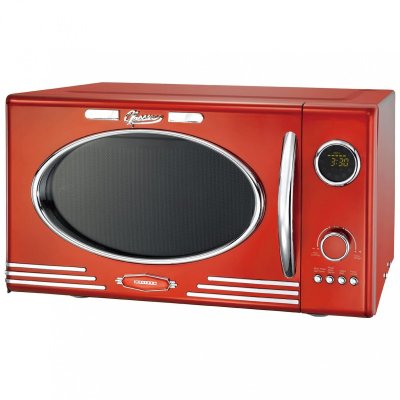 MELISSA Four &agrave; micro-ondes r&eacute;tro avec grill 23L 16330129 Rouge m&eacute;tallique