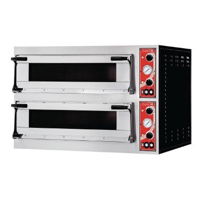 GASTRO M Four &agrave; Pizza Double Electrique 400 V 12 kW Rome 2 - - - Acier inoxydable 1000x955x745mm