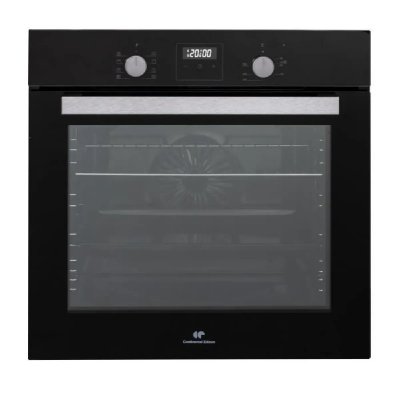 CONTINENTAL EDISON Four encastrable catalyse - Chaleur puls&eacute;e - F80CBIX - Noir et inox - L59,5 x H59,6 x P 54,68cm
