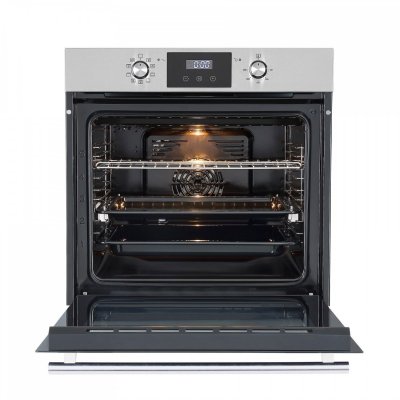 LINARIE Four encastrable &eacute;mail lisse LABO73MX2 73 litres Multifonctions 2 plats couleur verre noir-Inox