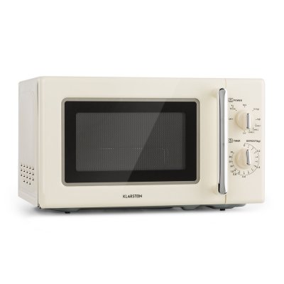 KLARSTEIN Four micro-ondes grill -  Caroline - 20L 700W - Look r&eacute;tro cr&egrave;me