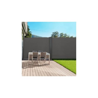 IDMARKET Fr40022229idm ext&eacute;rieur r&eacute;tractable double gris aluminium