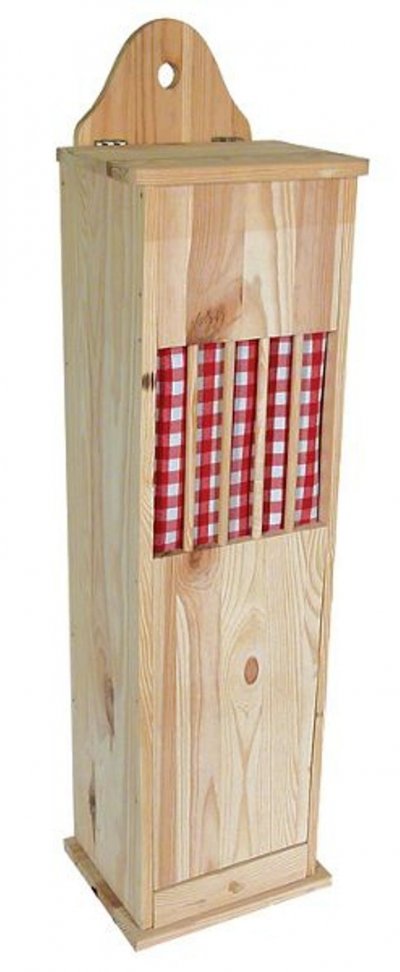 FRANDIS  Huche &agrave; pain en bois pin massif 78x21x17cm marron