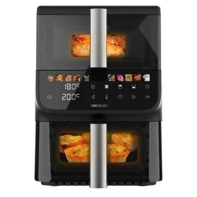 CECOTEC Friteuse &agrave; air  Cecofry DuoLevel 10000 DuoSize Window 10L 2000W panneaux tactiles fen&ecirc;tres
