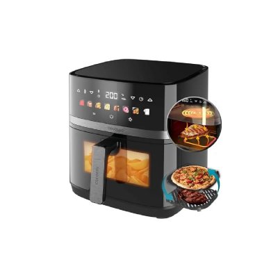CECOTEC Friteuse &agrave; air  Cecofry&Grill Duoheat 8000 double r&eacute;sistance 8 litres et 2200W noir
