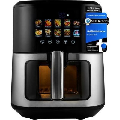 PROFICOOK Friteuse &agrave; air chaud Fr 1286 H avec &eacute;cran couleur 6,5 l