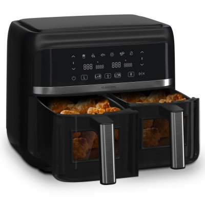 Friteuse &agrave; air chaud Klarstein VitaFry Duo - Noir - 2850 W - 7,6 L - 6 modes 