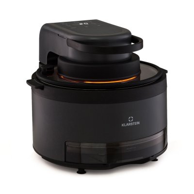 KLARSTEIN Friteuse &agrave; air chaud - vendure - avec fonction vapeur - 1250 w - 5 l - 6 programmes - noir