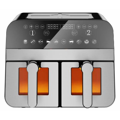  Friteuse &agrave; air Comfy Nest CNAFD45WS 9 L 2400W double panier inox num&eacute;rique avec fen&ecirc;tre