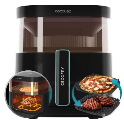 CECOTEC Friteuse &agrave; air sans huile  Cecofry DuoHeat 6000 6L 2200W noir