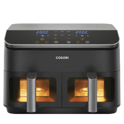 COSORI Friteuse &agrave; air sans huile  Dual Basket 8.5 Chef Edition avec double panier 8,5 L 1800 W Noir