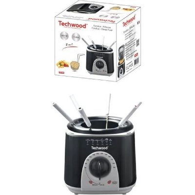 TECHWOOD FRITEUSE + Appareil &agrave; FONDUE 2 EN 1 950W 1L