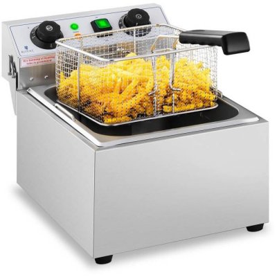 ROYAL CATERING Friteuse &eacute;lectrique - 1 x 10 litres - Minuterie
