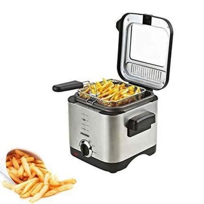 Friteuse &eacute;lectrique de 1,5l 900w gris noir