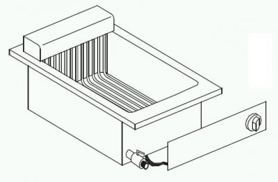 COMBISTEEL Friteuse Encastrable Drop In 7,25 kW   1 ou 2 Cuves 10 L   