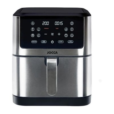 JOCCA Friteuse sans huile - 2193 - 8L - 1800 W - 30,3 x 38,3 x 35,1 cm - Acier inoxydable