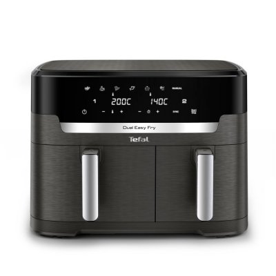 TEFAL Friteuse sans huile  Dual Easy Fry EY942HE0 11L 2700W Noir bross&eacute; - Neuf