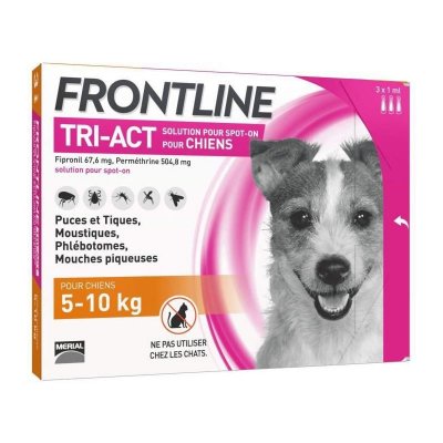 FRONTLINE  TRI-ACT 5-10kg - 3 pipettes