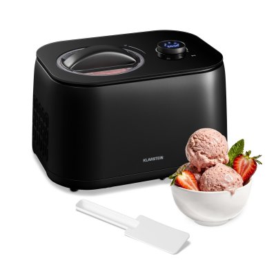 KLARSTEIN FrostFusion Machine &agrave; Glace Sorbeti&egrave;re 3-en-1 Yaourt & Granit&eacute; 1L Inox 100W Ecran LED Minuterie