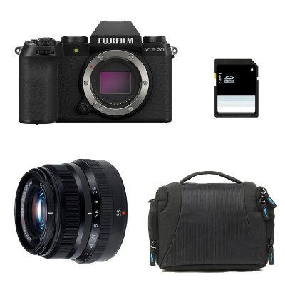 FUJIFILM  X-S20 NOIR + 35mm f/2 WR Garanti 3 ans + Sac + Carte SD 8 Go