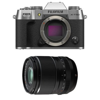 FUJIFILM  X-T50 SILVER + 23mm f/1.4 WR Garanti 3 ans