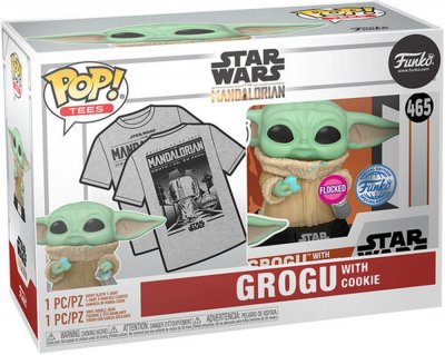 FUNKO  Star Wars The Mandalorian POP! & Tee Box Grogu Cookie- - T-shir