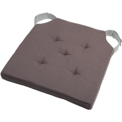 STOF Galette de chaise &agrave; velcro Gris/Perle 38 x 38 x 4 cm - Gris/Perle
