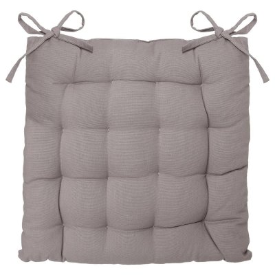 JARDIDECO Galette de chaise gris 38x38 Atmosphera cr&eacute;ateur d'int&eacute;rieur - Gris