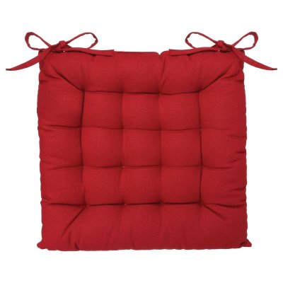 Galette de chaise rouge 38x38 Atmosphera cr&eacute;ateur d'int&eacute;rieur - Rouge